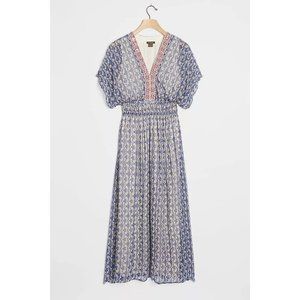 Vineeet Bahl for Anthroplogie Oda Embroidered Maxi Dress Size 00P